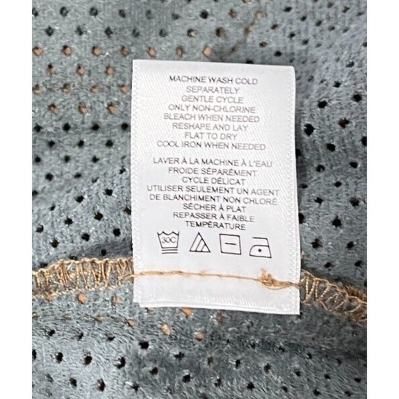 WYNNELayers Collection Vegan Leather Jacket Womens M Perforated Camel Brown - Picture 6 of 12